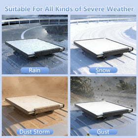 HOMESOLTRY Starlink Mini setup on a boat deck, protects against marine impacts and movement