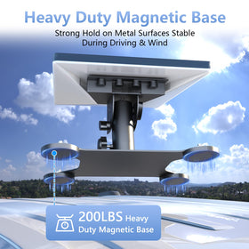 HOMESOLTRY mount installed on RV roof demonstrating portable connectivity