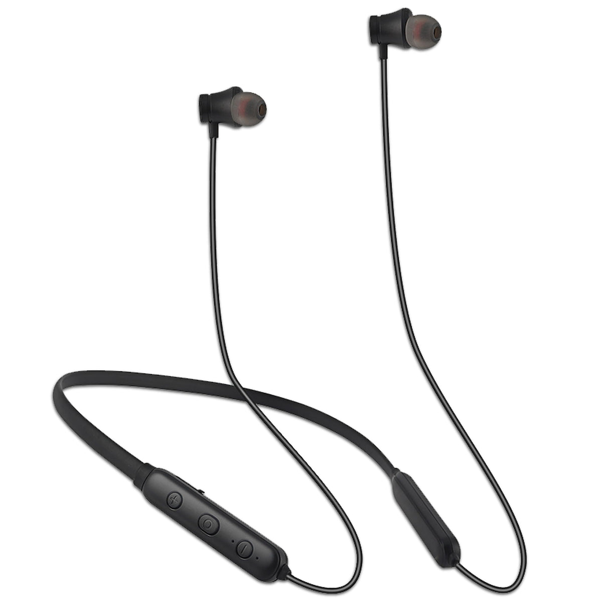 HomeSpot neckband earbuds with Bluetooth connection for reliable wireless audio.