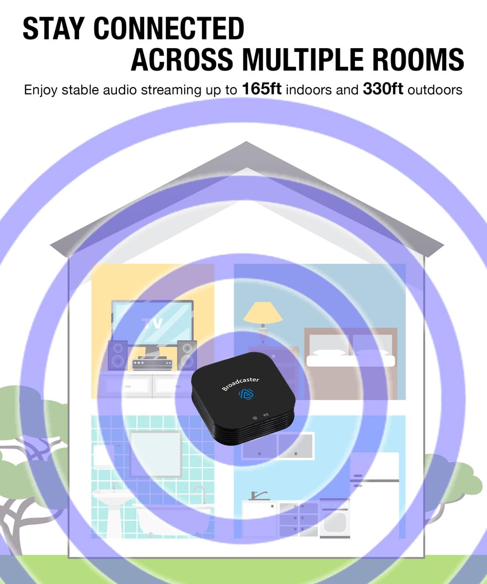 HomeSpot BA210 v2 with Toslink optical cable plugged in highlighting high-quality digital input