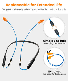 HomeSpot earbud close-up revealing silicone texture and seal for better noise reduction