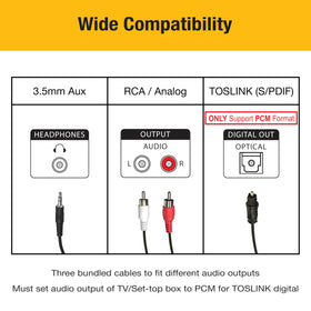 HomeSpot headphones in use watching TV with private listening and no disturbance