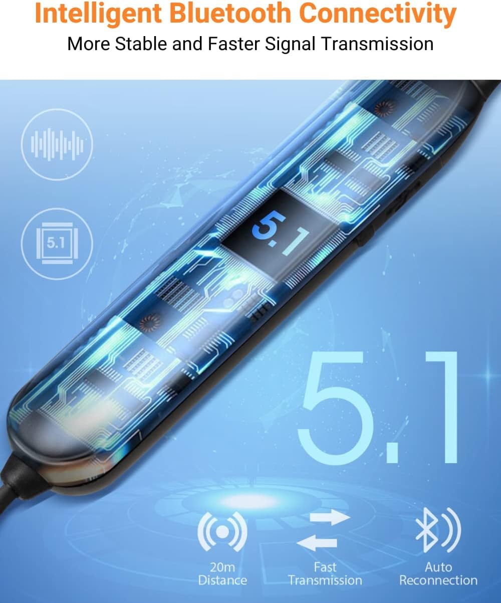 HomeSpot neckband beside ruler showing compact scale and portability benefits