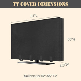 HOMEYA Dust Cover uses high-density felt to block dust from the TV.