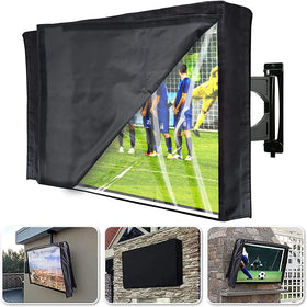 HOMEYA Outdoor TV Cover front flap protects 41-43 inch screens from weather while preserving view