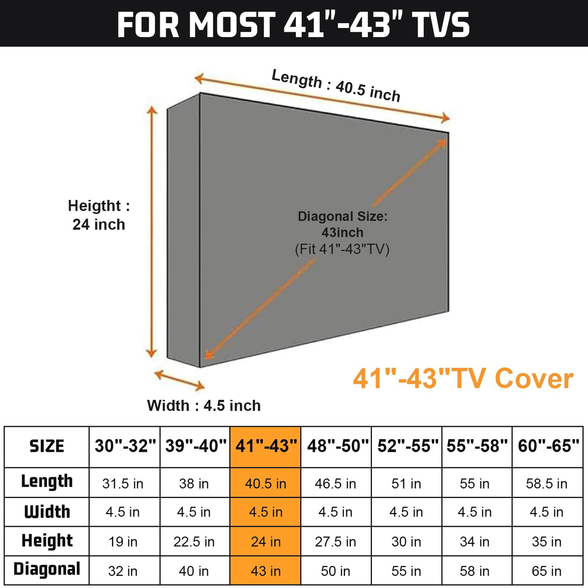 HOMEYA 600D oxford cloth shields against sun and dust for long-lasting outdoor TV protection