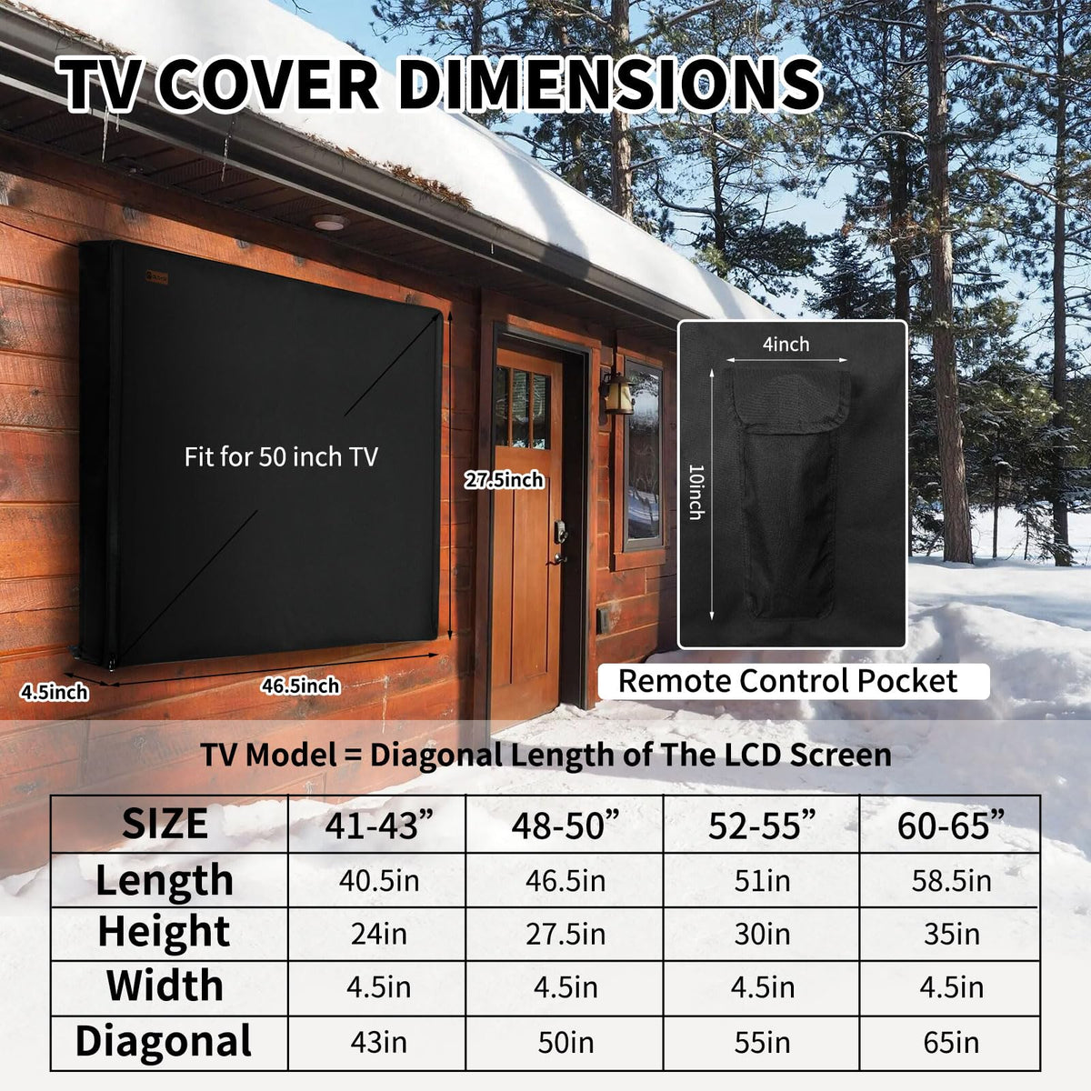HOMEYA felt lining close-up highlights scratch resistance for outdoor TV screens.