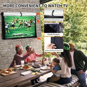 HOMEYA front-opening panel lets you watch TV without fully removing cover.