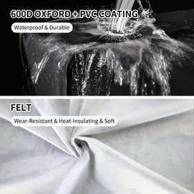 HOMEYA waterproof zipper prevents rain intrusion on the side zipper area.