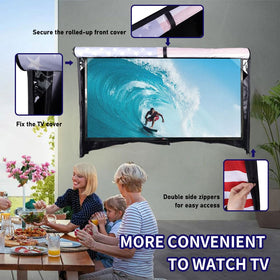 HOMEYA rolled front flap secured for viewing and quick-access convenience