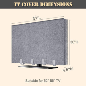 HOMEYA TV cover bottom strap secures a fixed fit during moves