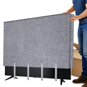 HOMEYA front view of full TV cover protecting screen during transport