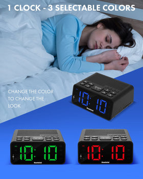Homicial closeup of 1.4 inch multi-color LED digits with adjustable brightness benefit