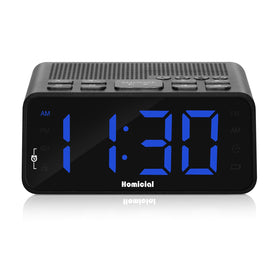 Homicial front view showing clear digits and tidy bedside fit for easy time checking