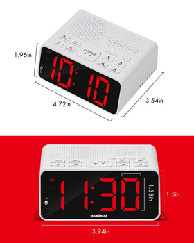 Homicial held in hand next to smartphone showing compact size and space-saving benefit