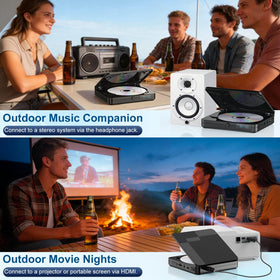 Homlab remote control with batteries showing easy, couch-side menu and playback operation