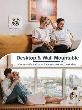Homlab wall-mounted CD player side view showing slim, space-saving design.