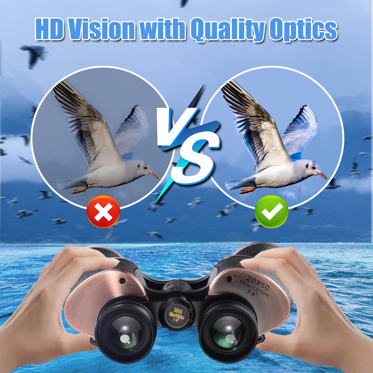 Homlume binoculars ideal for bird watching and sports events.