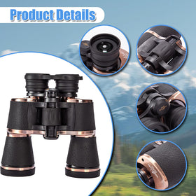 Homlume binoculars with built-in compass for field orientation.