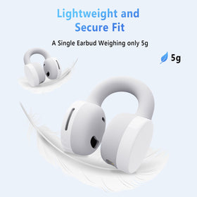 HOMSCAM earbud interior view showing dual drivers for balanced sound