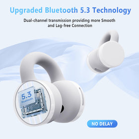 HOMSCAM earbuds worn while running demonstrating secure fit and safety