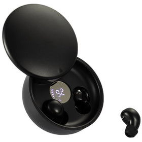Honcas front packaging showing earbuds and included accessories, highlights compact unboxing benefit