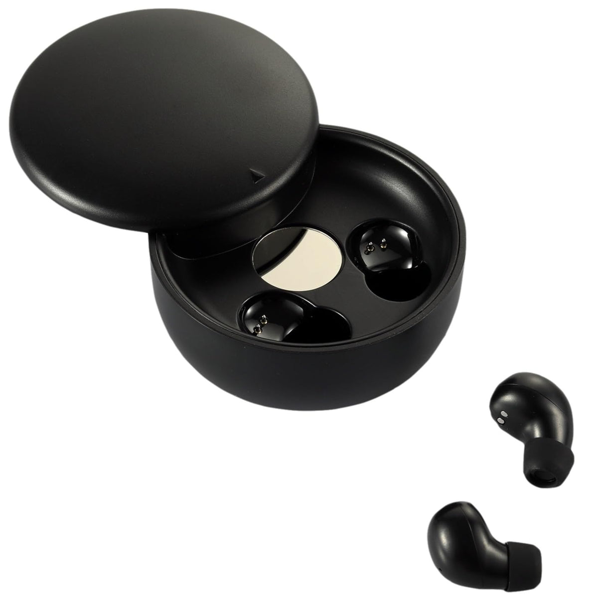 Honcas earbuds worn in-ear during activity showing stable fit and sweat-resistant benefit