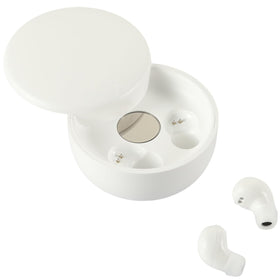 Honcas earbuds in ear lifestyle shot showing discreet fit and stable movement during activity