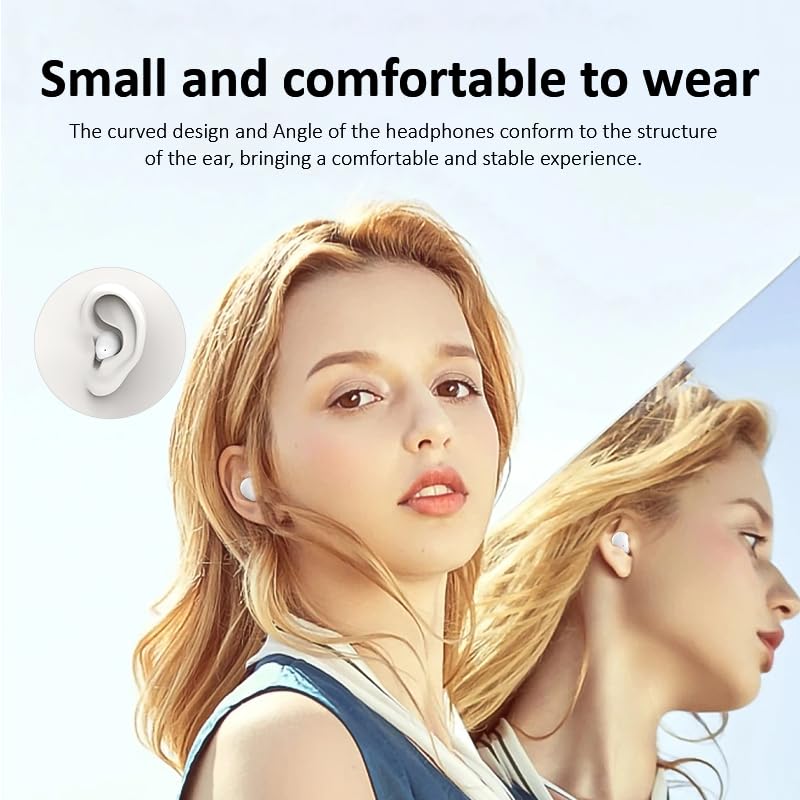 Honcas Mini Earbuds charging case highlights extended battery life up to 24 hours.