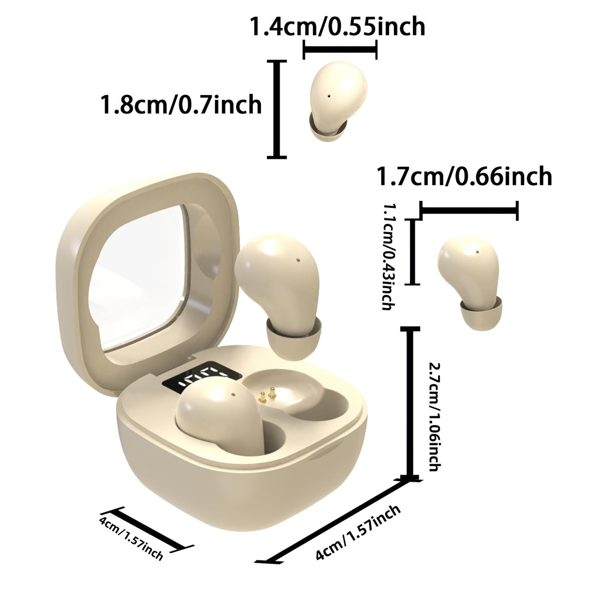 Honcas Mini Earbuds with a low-profile fit for secure wear.