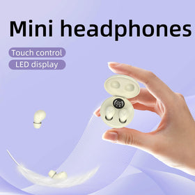 Honcas earbuds in hand proving pocketable compact size