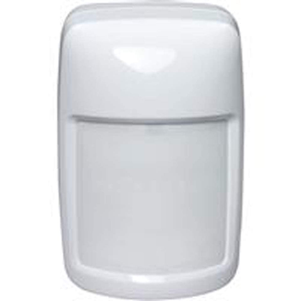 Honeywell IS335 wired PIR motion detector with 40x56 ft coverage for secure monitoring.