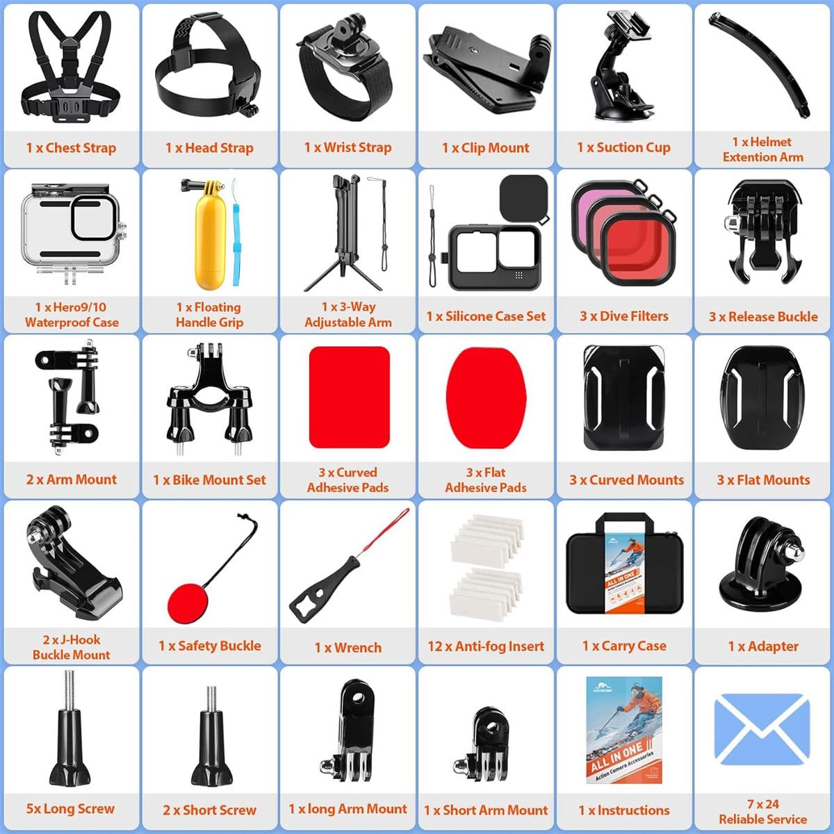 HONGDAK carrying case packed with accessories for organized travel convenience