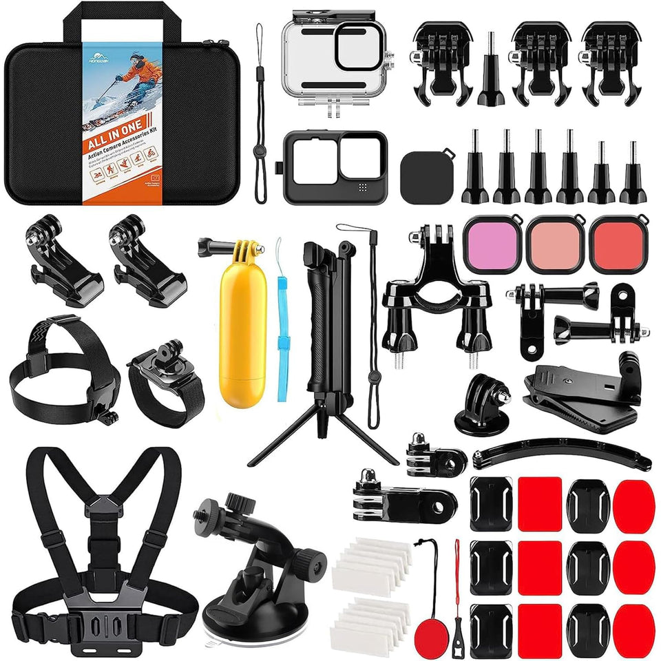 HONGDAK kit front layout showing complete 63-in-1 set and easy transport