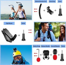 HONGDAK assorted mounts including suction cup and bike clamp for secure attachment