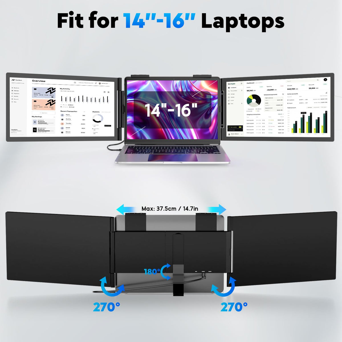 HONGO 1080p FHD IPS display delivers clear online meetings.