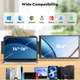 HONGO 1080p IPS panel delivers vivid colors for clear visuals