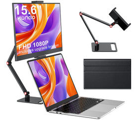 HONGO 15.6-inch portable monitor with stand for flexible workspace setup.