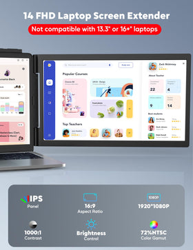 HONGO FHD IPS display delivering bright visuals for work and entertainment