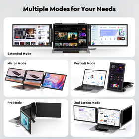 HONGO triple monitor setup enables efficient multitasking.