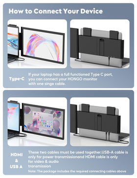 HONGO USB-C and HDMI connectors enable quick, driver-free setup