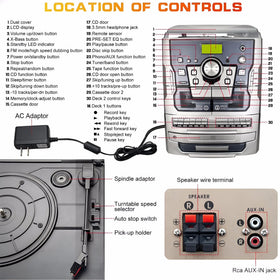 HONGUT aux-in and RCA-out ports for quick device connections