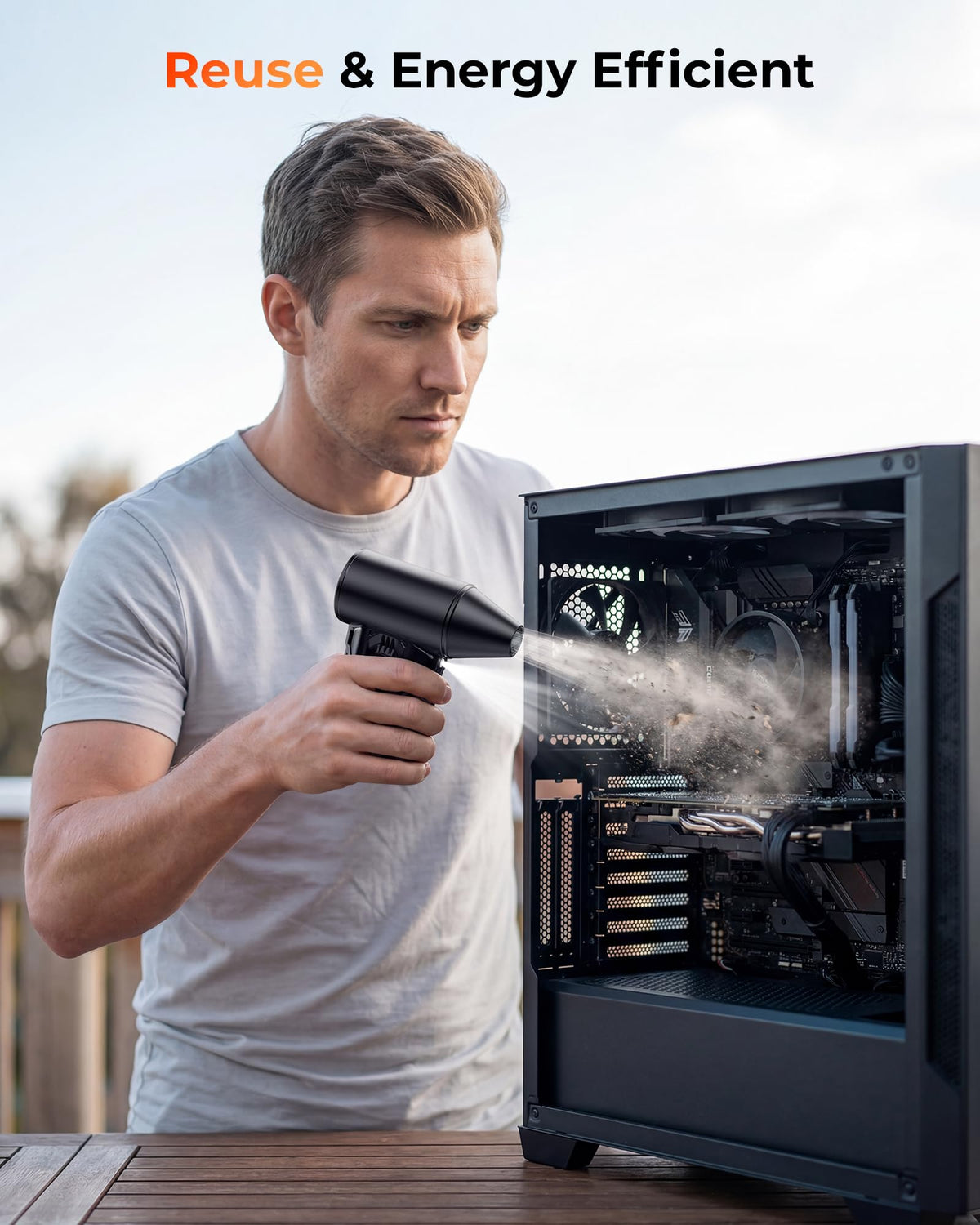 Honornic compressed air duster battery pack highlights long-lasting power