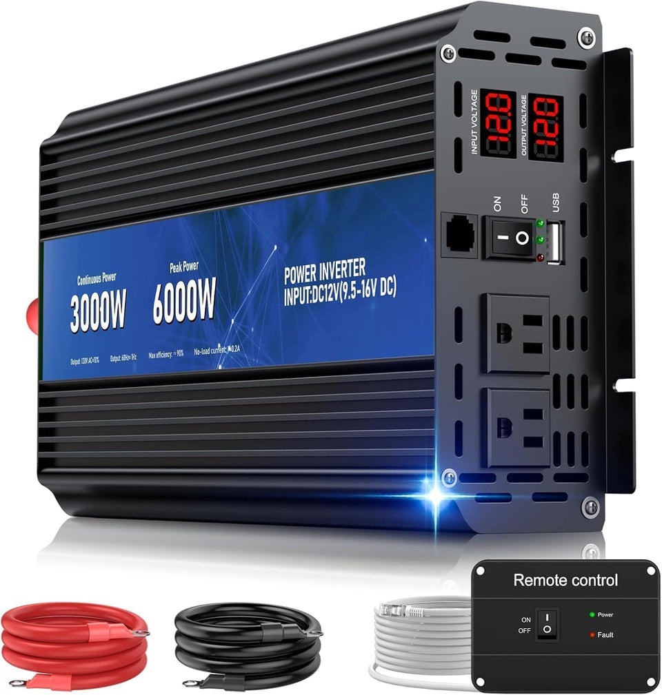 HONOURLIGHT 3000W inverter front view for RV use and off-grid power