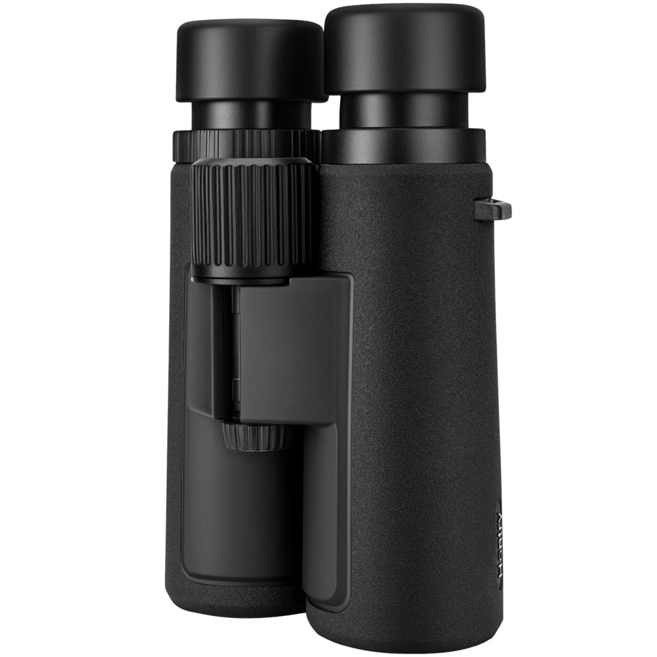 Hontry 10x42 binoculars view through lens delivering crisp distant detail for birding