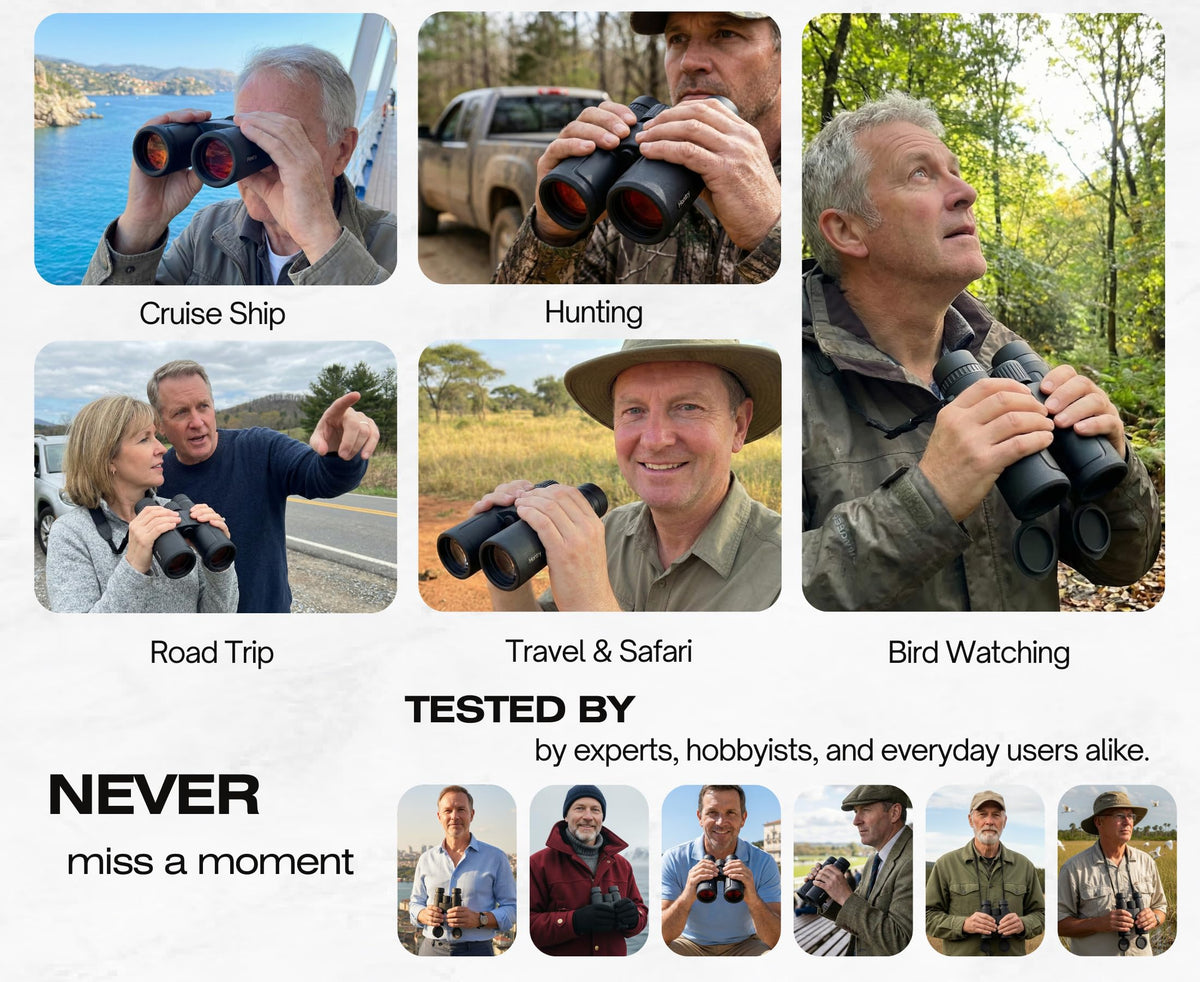 Hontry binoculars support all-day viewing with reduced eye fatigue