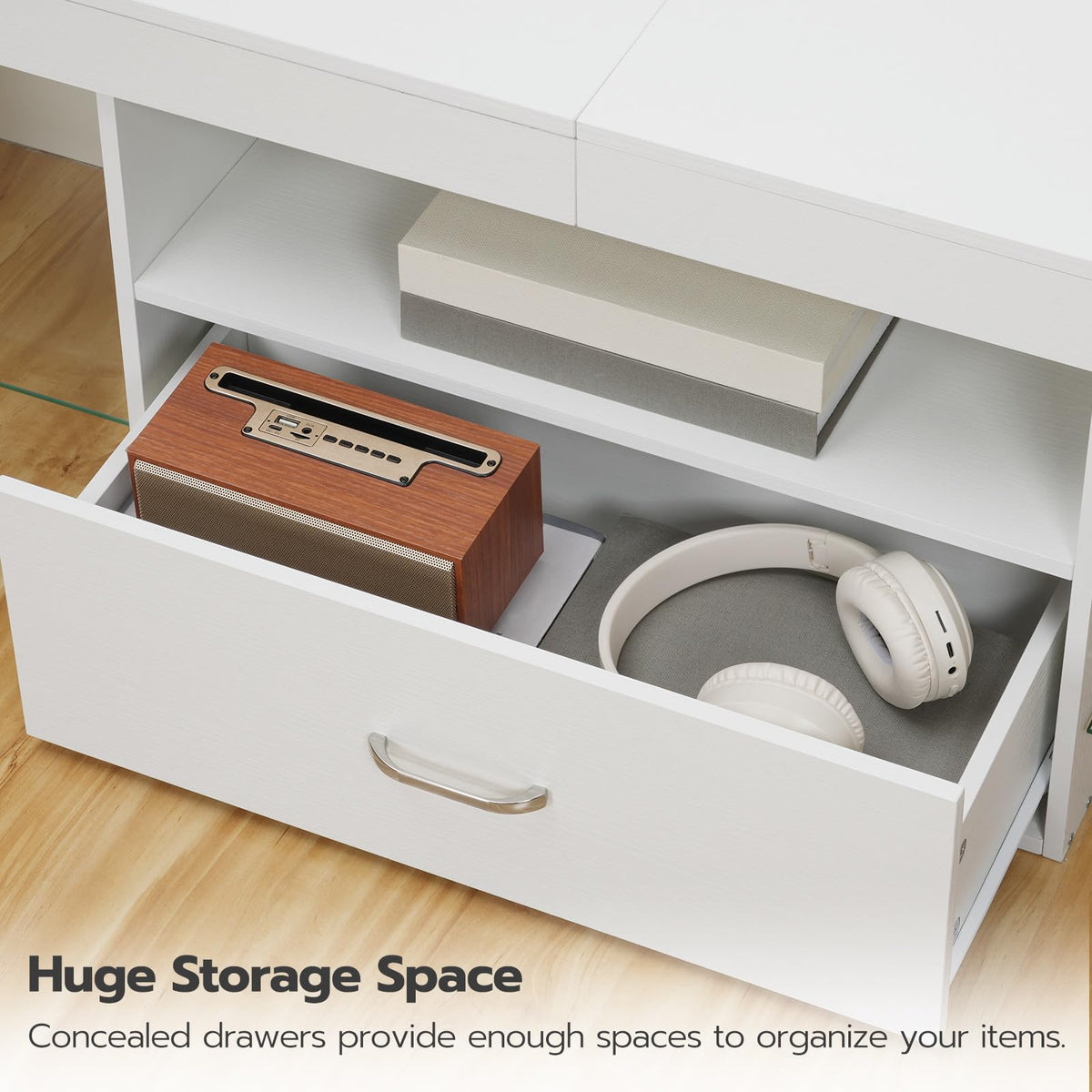 HOOBRO stand with floor pads protects floors during placement.