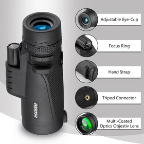 Hooerm monocular close-up of eyepiece and focus ring for precise adjustments