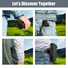 Hooerm monocular in hand to show scale and lightweight portability benefit