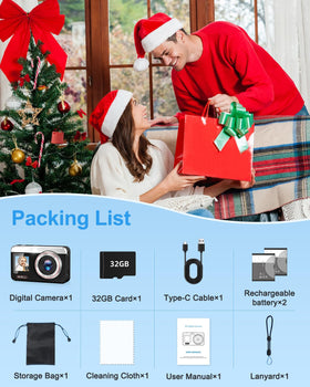 Hoorola 5K camera black compact kit for travel and daily use.